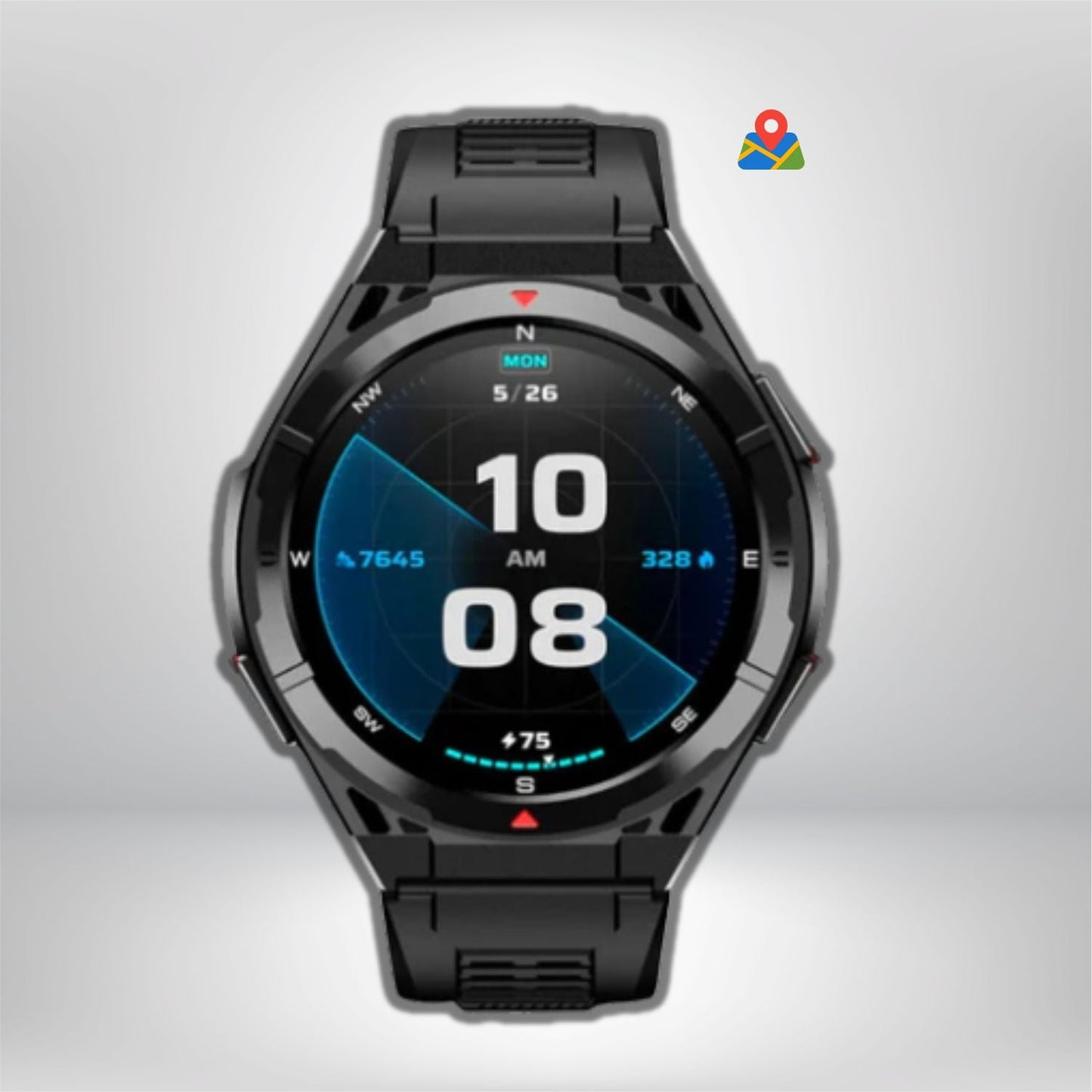 Montre gps avec cartographie Silicone-NOIR