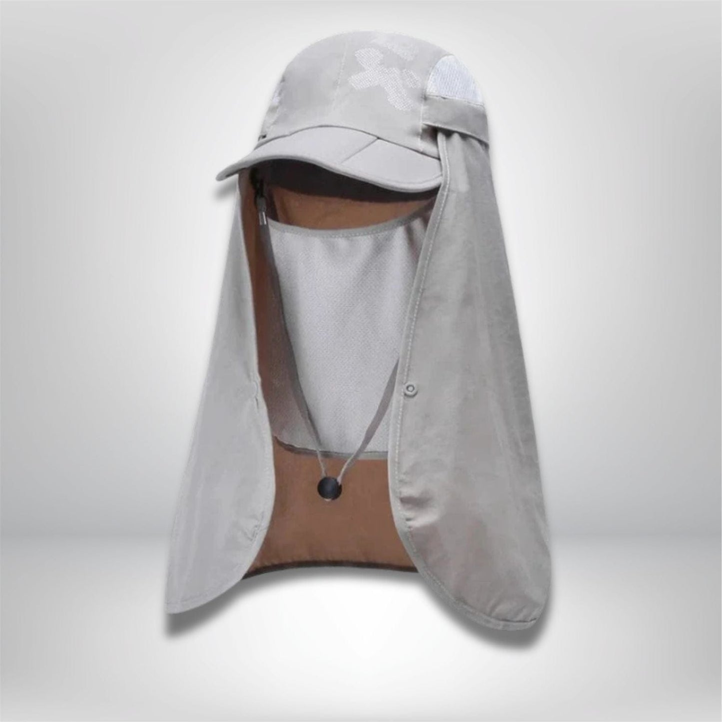 Chapeau randonnée anti uv homme Gris clair / Adjustable (54-60cm)
