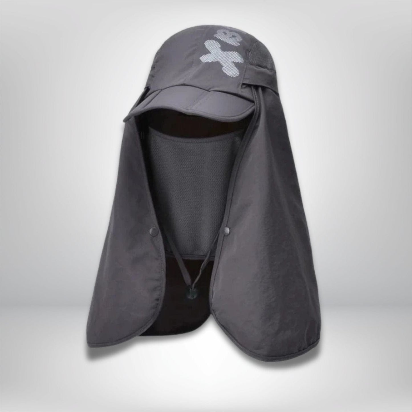 Chapeau randonnée anti uv homme Gris foncé / Adjustable (54-60cm)
