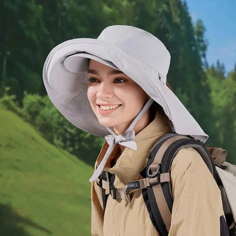 chapeau randonnée femme sport aventure Gris clair / Taille unique