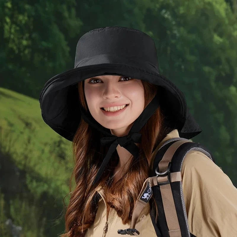 chapeau randonnée femme sport aventure Noir / Taille unique