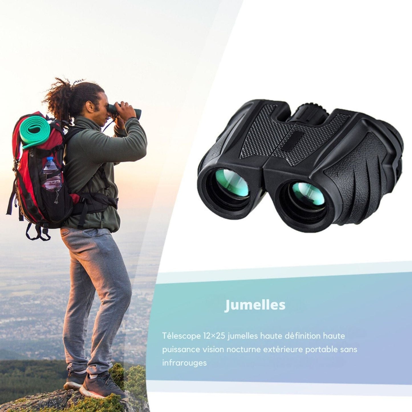 jumelle monoculaire puissante NOIR