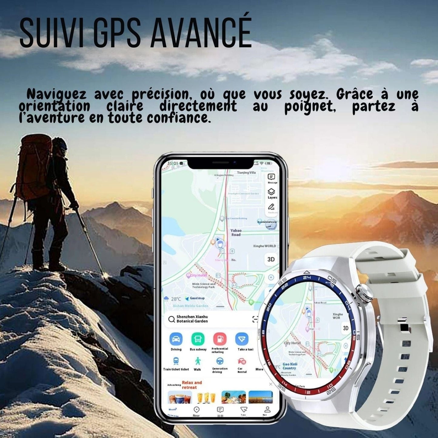montre gps avec cartographie