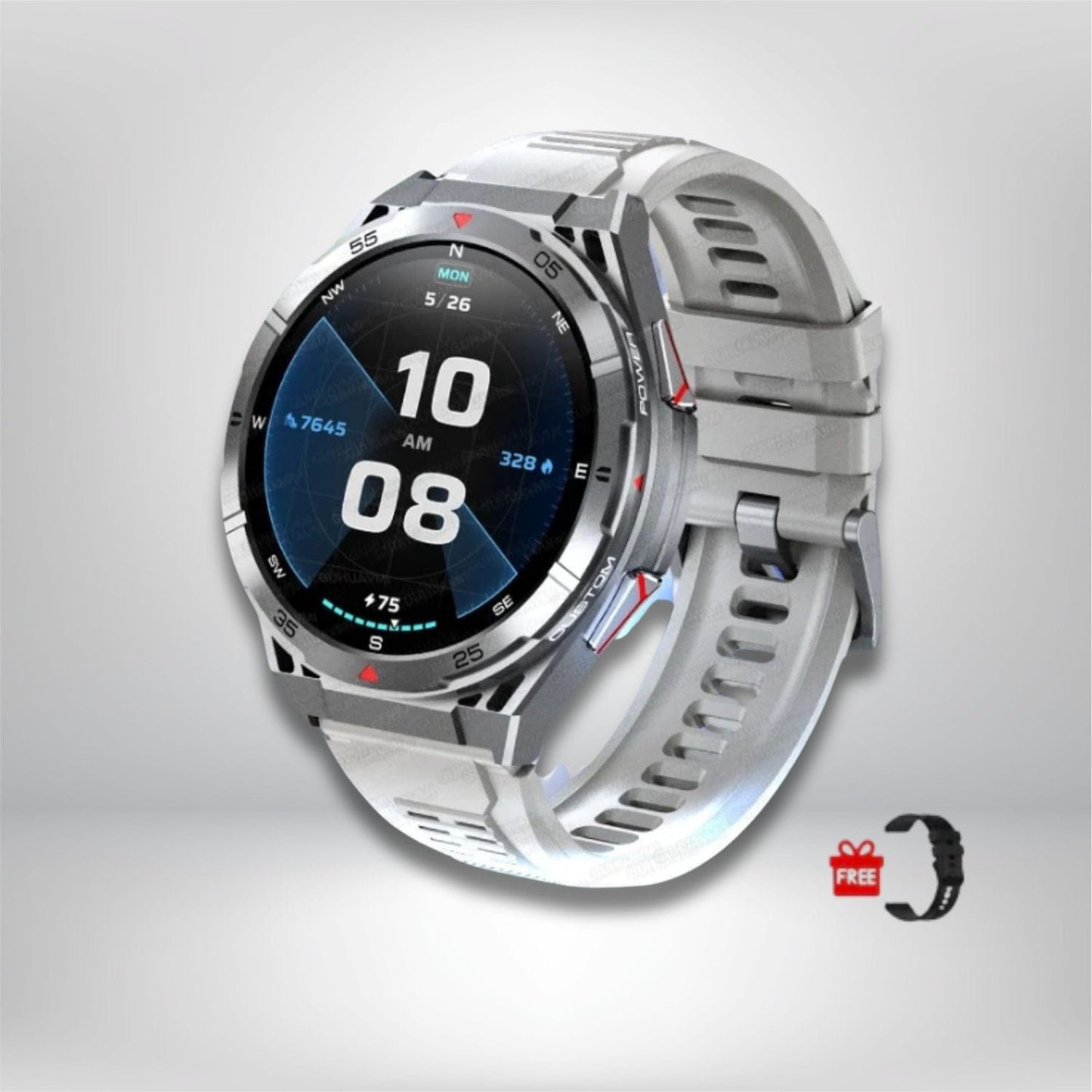 montre gps avec cartographie Silicone-GRIS