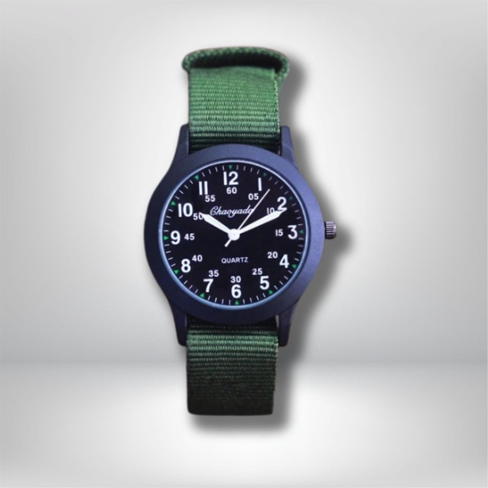 montre sport enfant VERT-NOIR