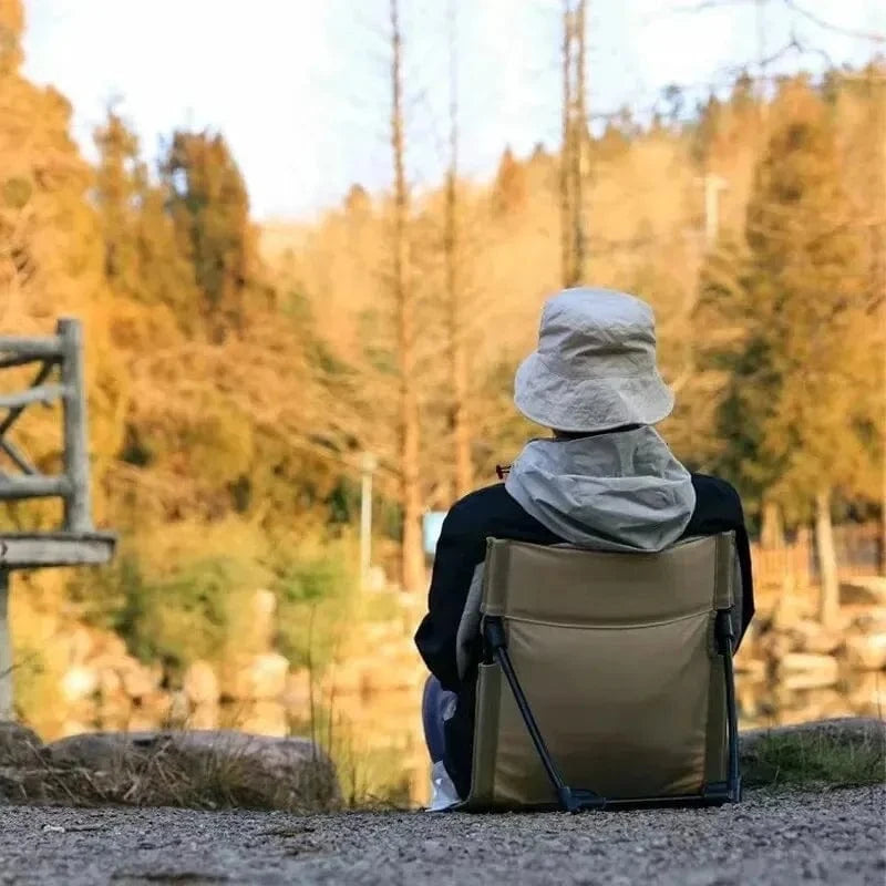 Outdoor Camping Lightweight Comfortable Folding Chair Park Leisure Beach Chair Portable Single Lazy Chair Back Chair.