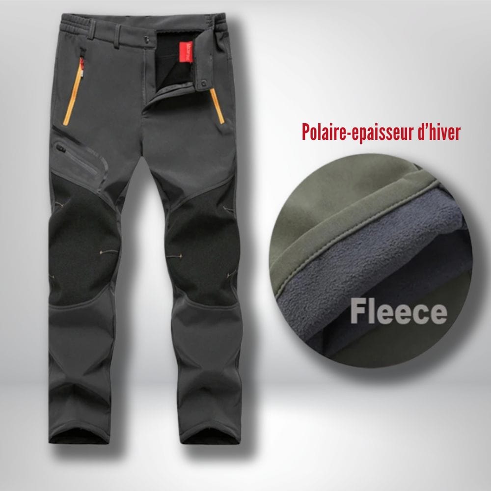 Pantalon alpinisme | HikingHavens® Gris- POLAIRE POUR L'HIVER / L 45-55kg