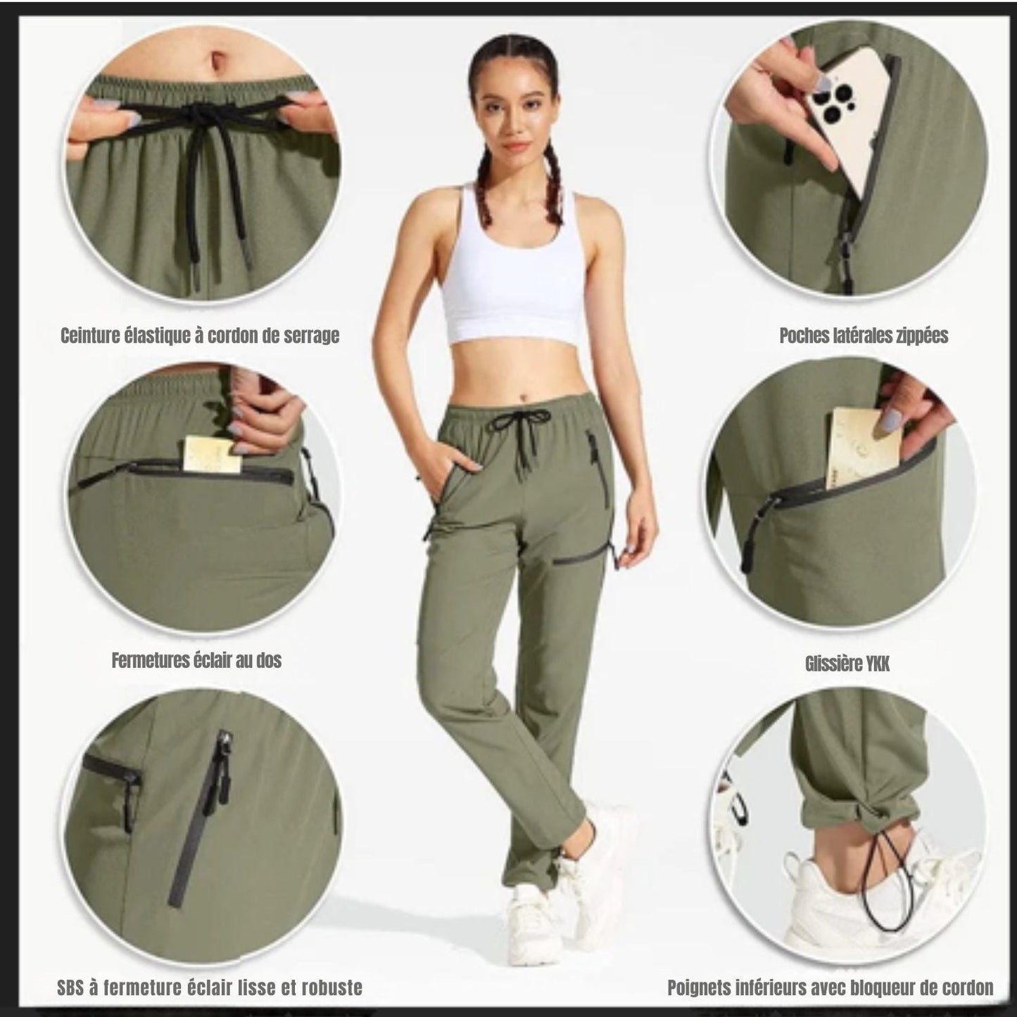 Pantalon randonnée imperméable respirant femme