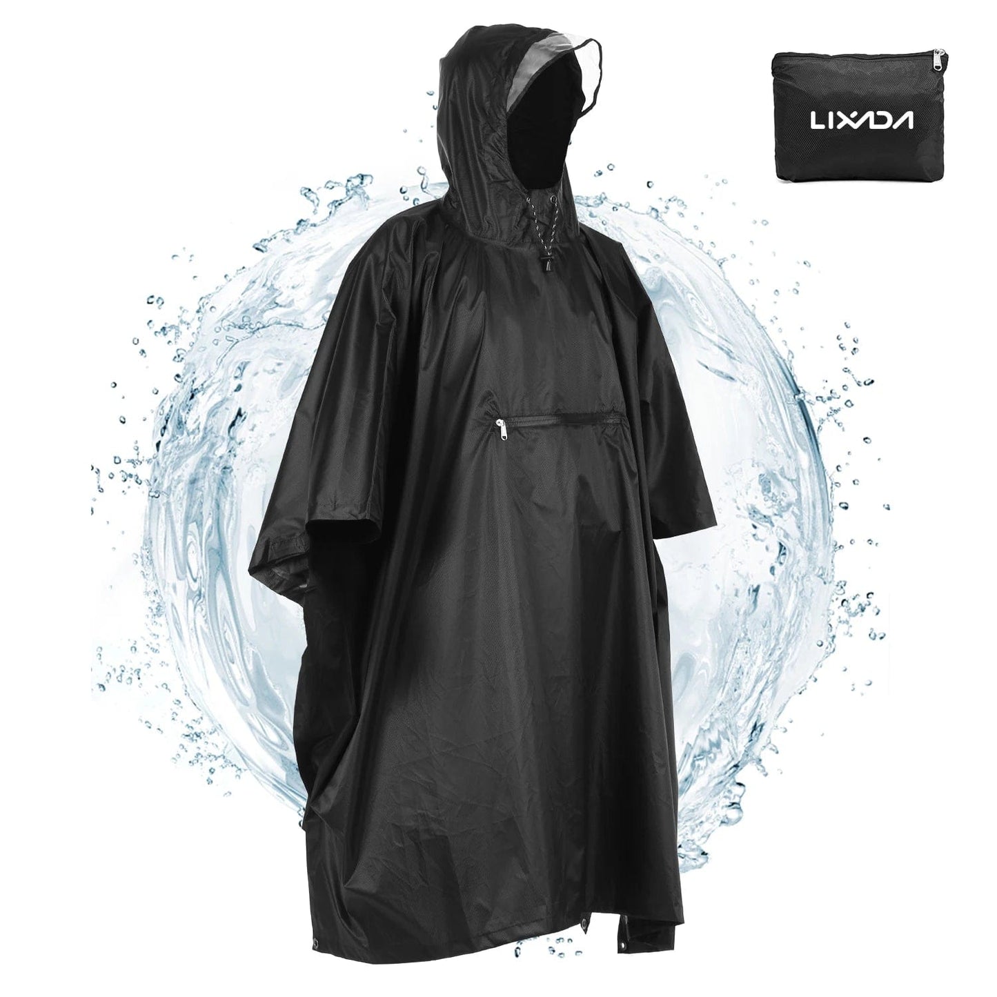 Poncho randonnée NOIR / unique