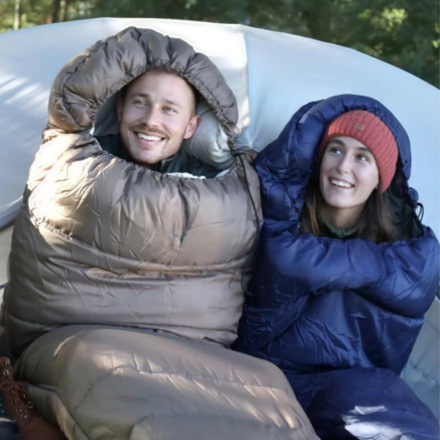 Sac de couchage 4 saisons, confortable, 0°C à -10°C Bleu