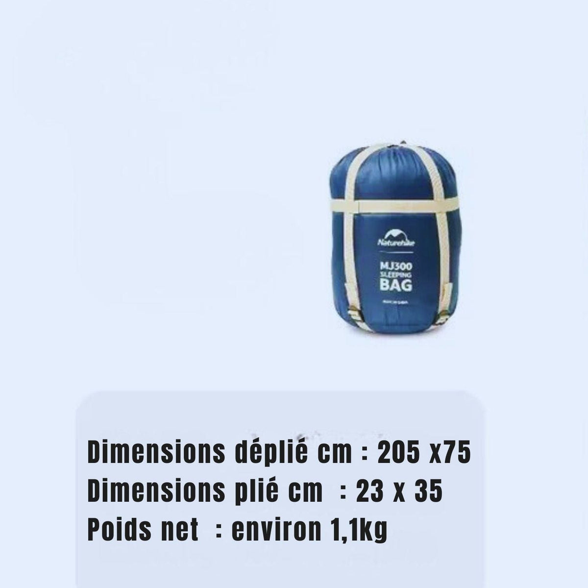 Sac de couchage 4 saisons | HikingHavens® Bleu