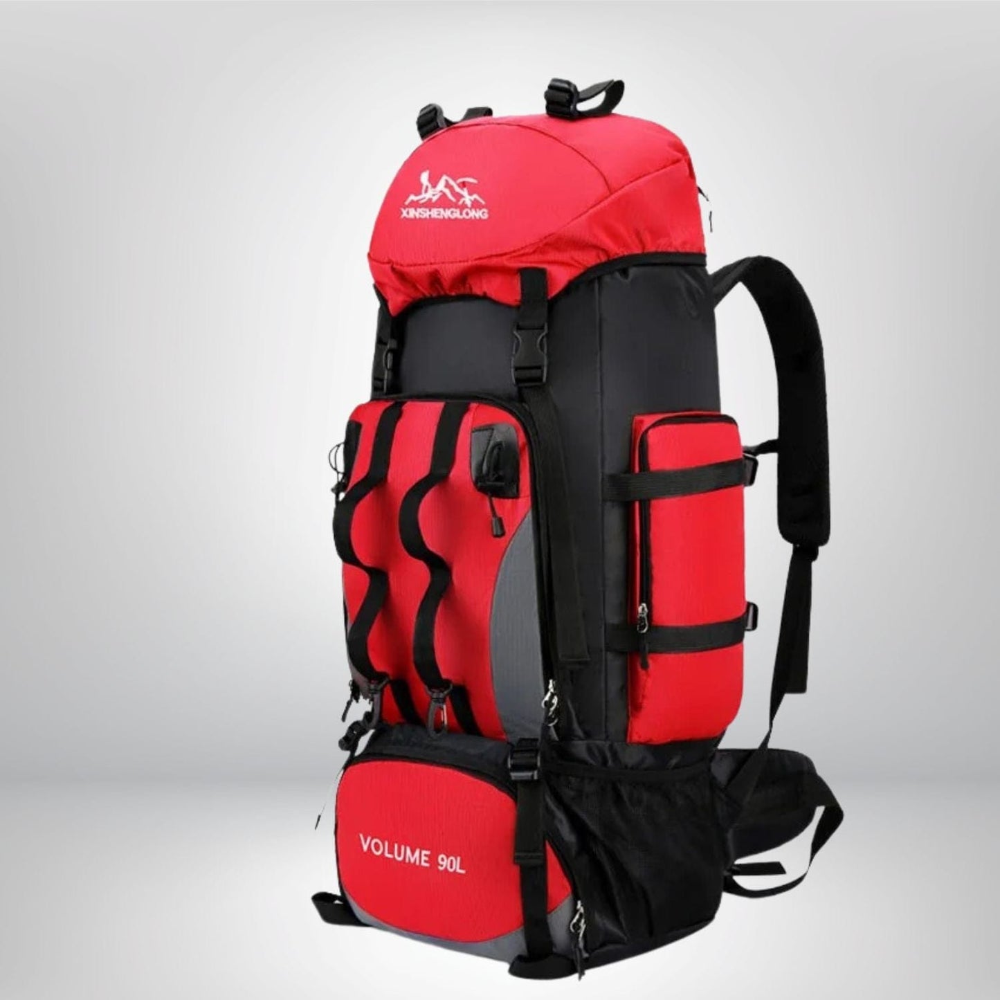 Sac randonnée 90l Rouge