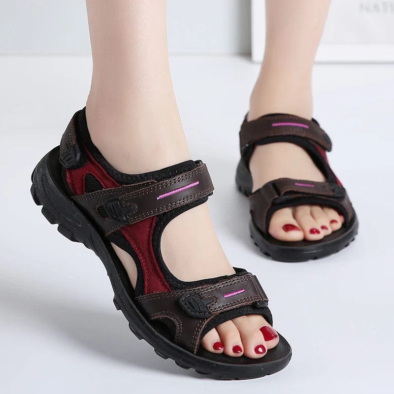 sandale randonnée cuir femme