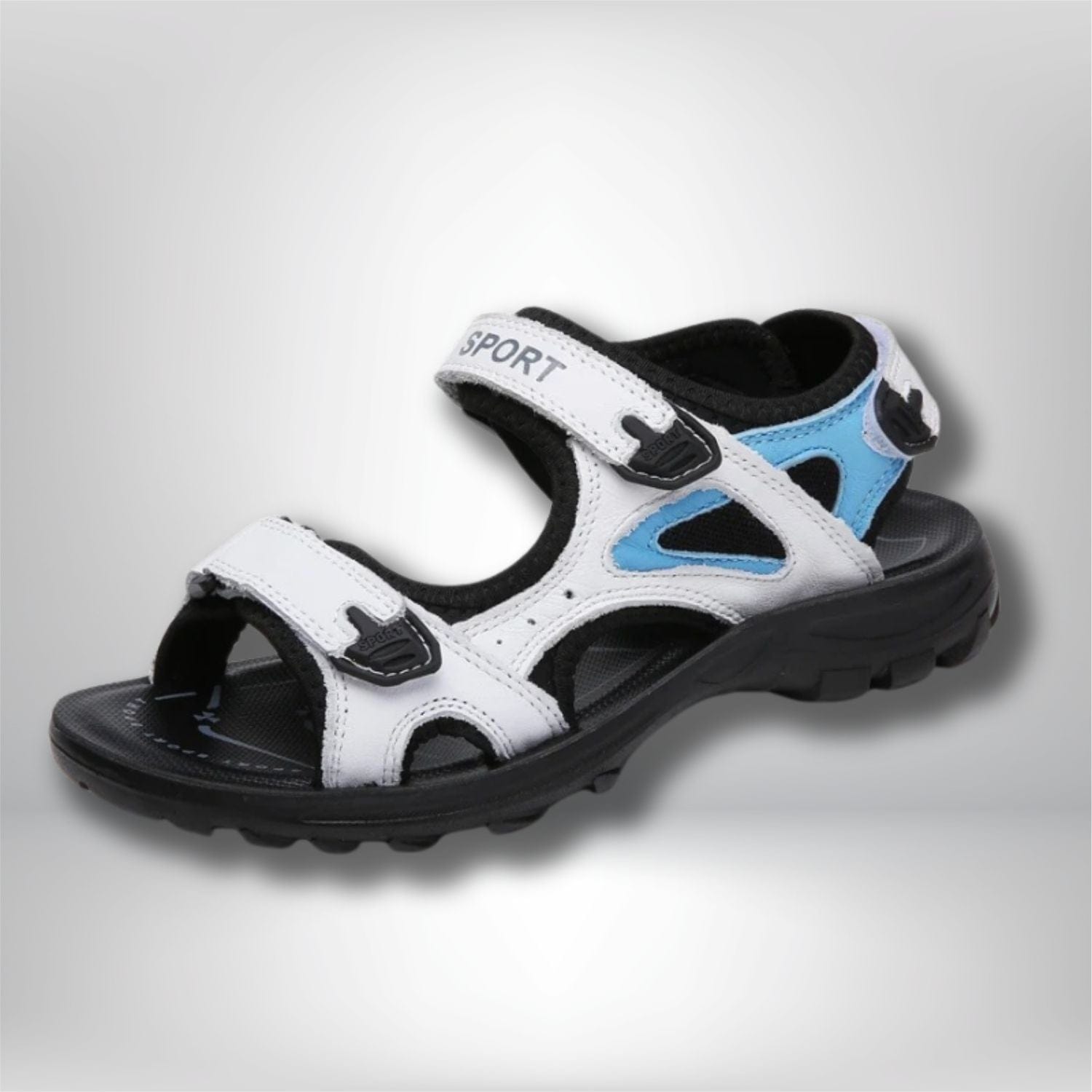 sandale randonnée cuir femme Blanc Sport / 6.5