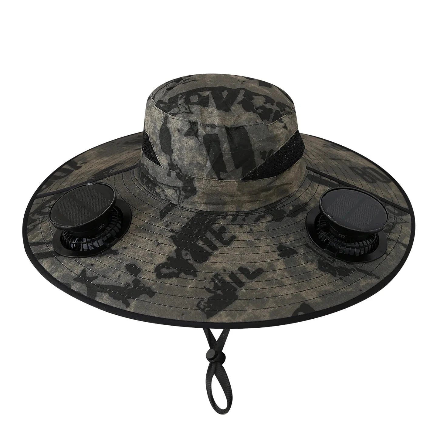 Summer for Outdoor Camping Fishing Hiking Cap Sunscreen Fisherman Hat SolarFan Cap Portable Solar Charging Cap with Fan Suitable Camouflage4 / 60cm