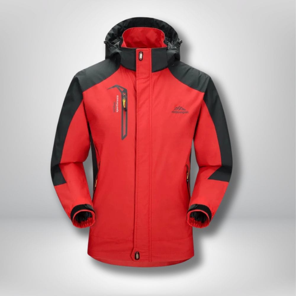 Veste de randonnée imperméable et Respirante Rouge / L