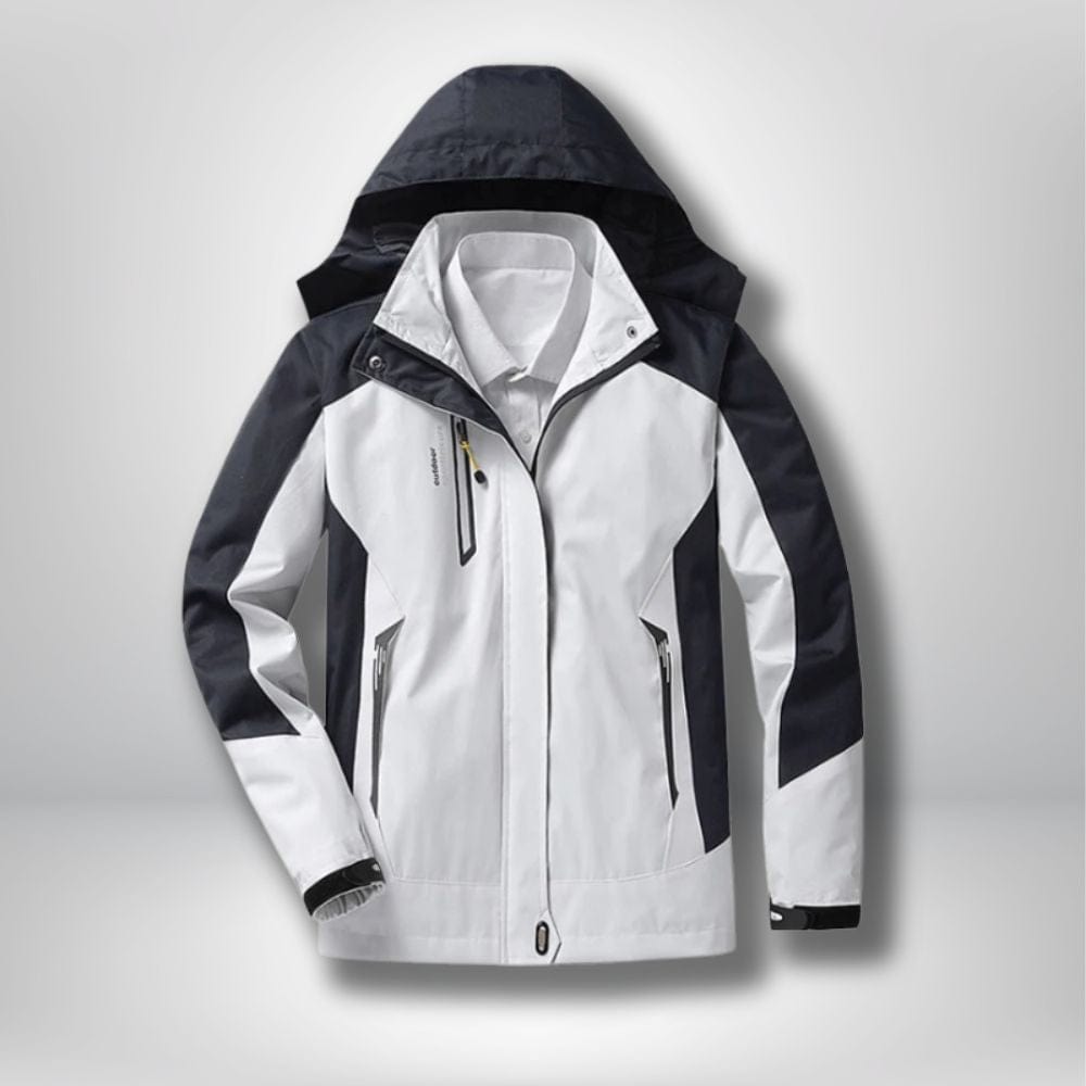 veste randonnée femme imperméable et respirante Beige / M