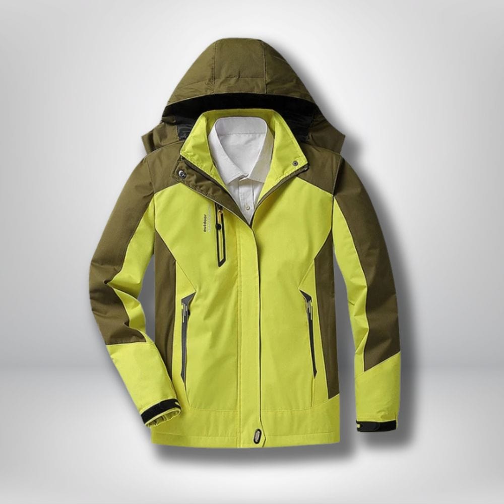 veste randonnée femme imperméable et respirante Jaune / M