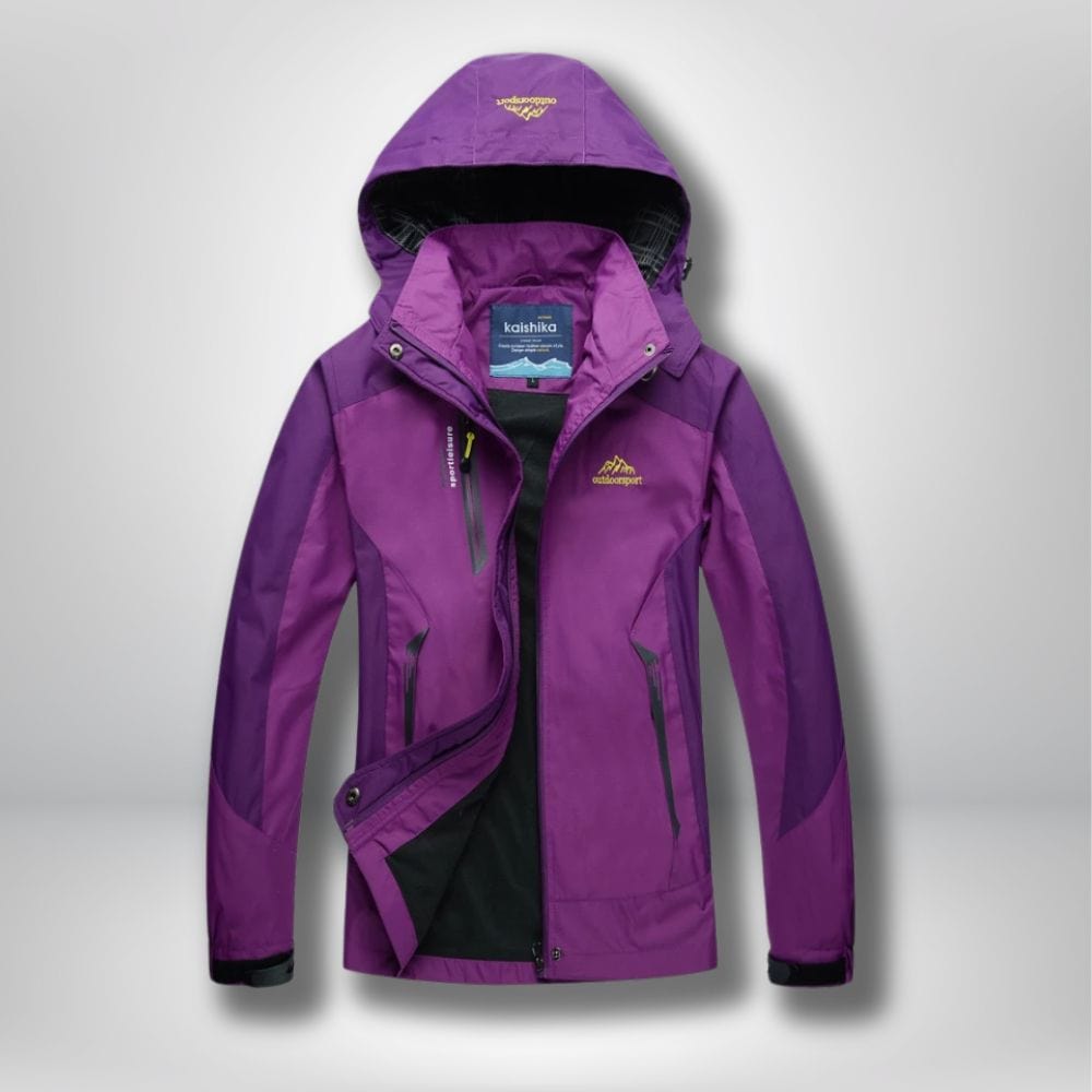 veste randonnée femme imperméable et respirante Pourpre / M