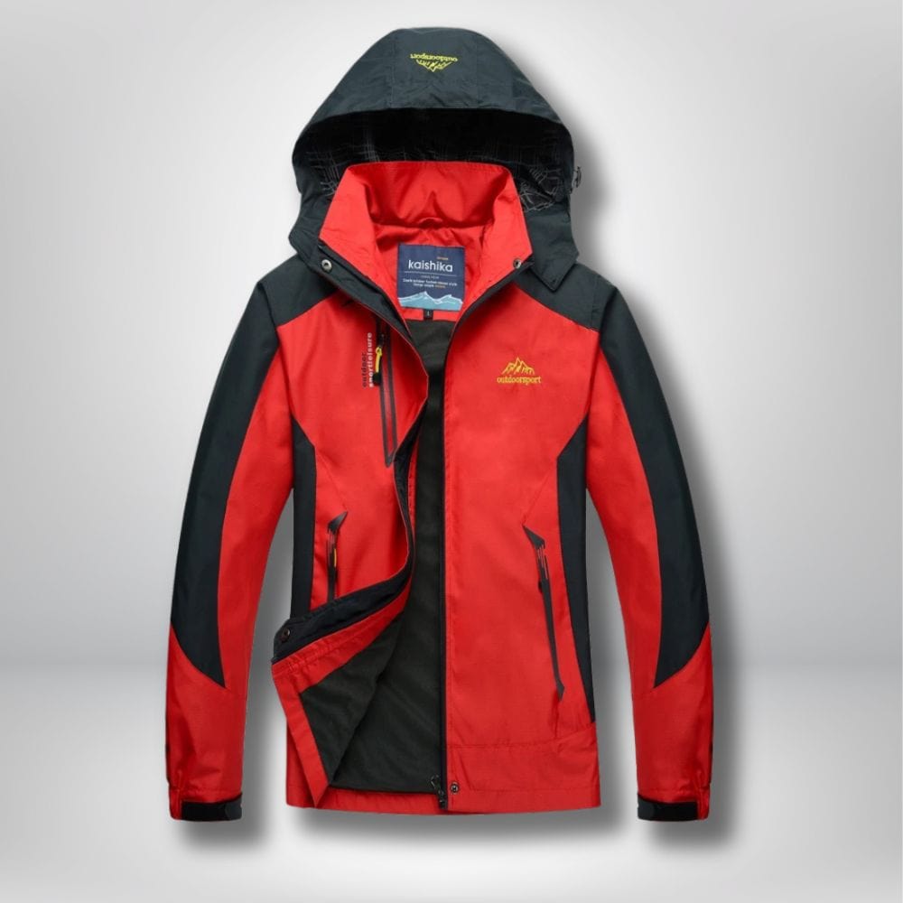 veste randonnée femme imperméable et respirante Rouge / M