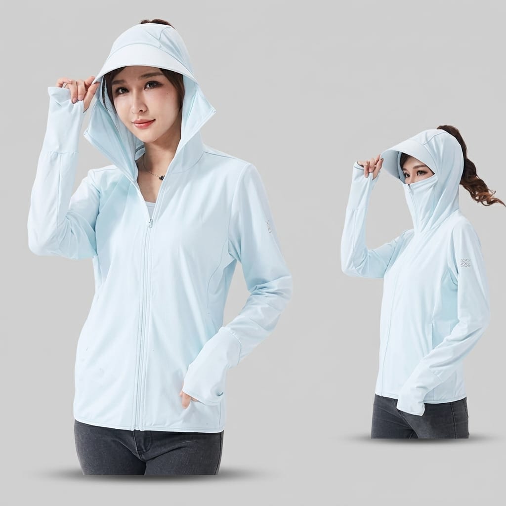 Veste anti uv femme Bleu ciel / 4XL
