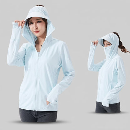 Veste anti uv femme Bleu ciel / 4XL