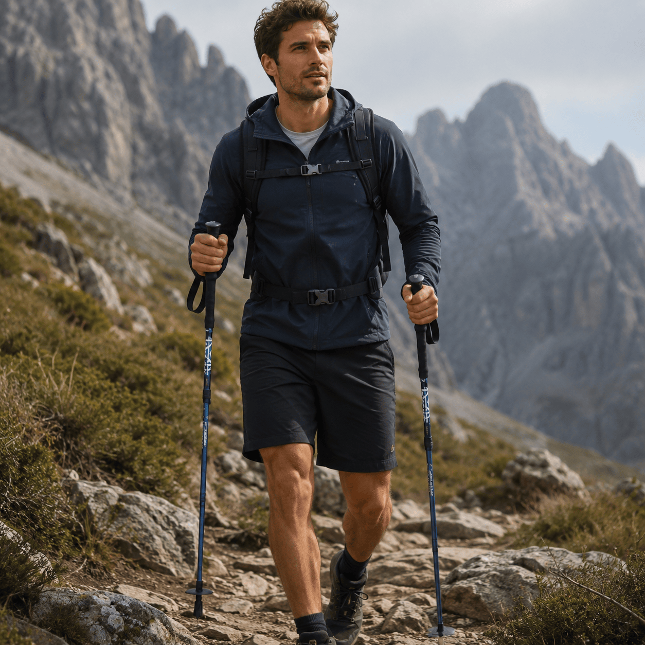 baton de marche carbone