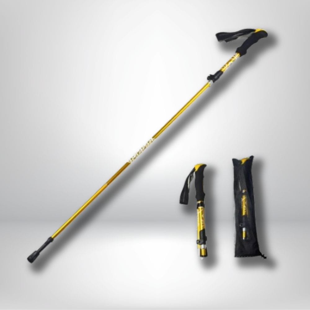 baton de marche carbone Jaune
