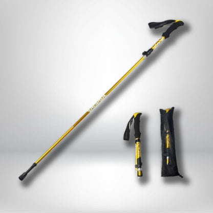 baton de marche carbone Jaune