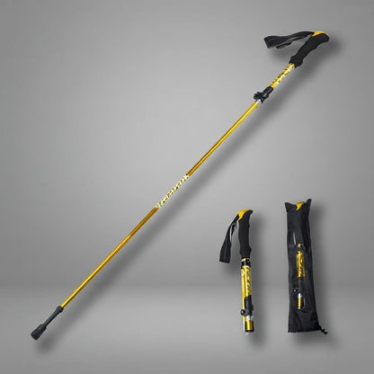 baton de marche carbone Jaune