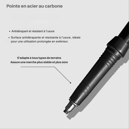 bâton de randonnée télescopique