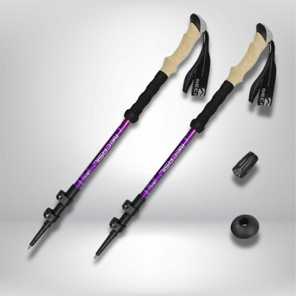 bâton de randonnée télescopique 2PCS  Pourpre