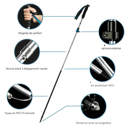 baton trekking Argent