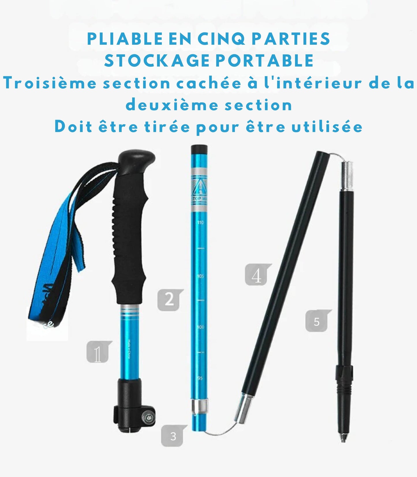 baton trekking Argent