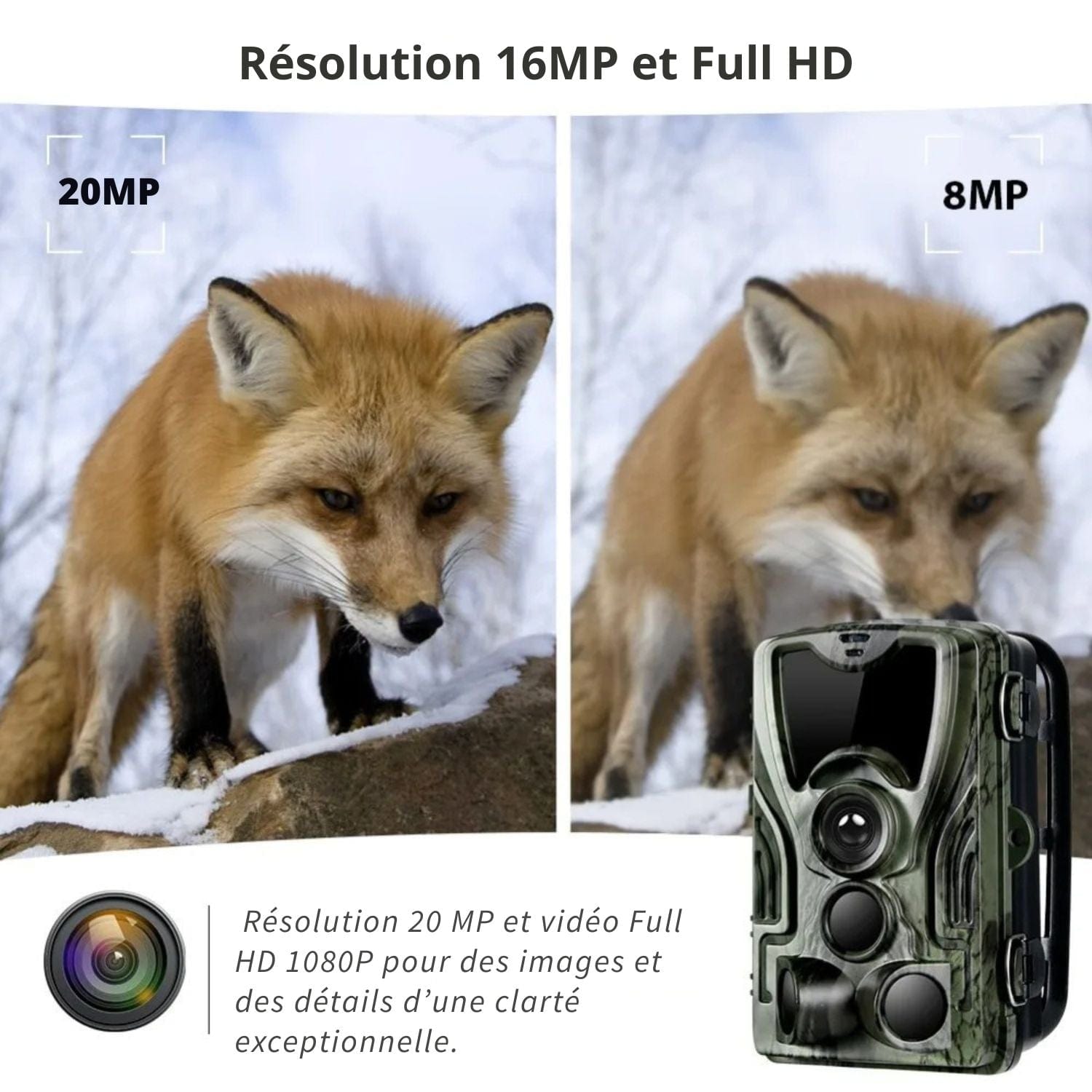 caméra de chasse batterie rechargeable HunterEye X20