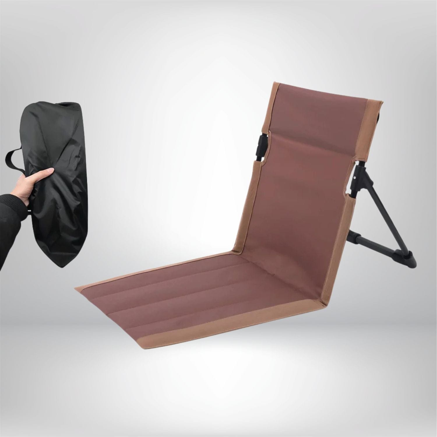 Chaise pliante randonnée Marron-Beige