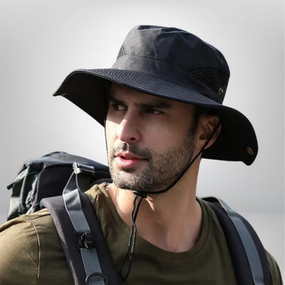chapeau de randonnée anti-uv Noir