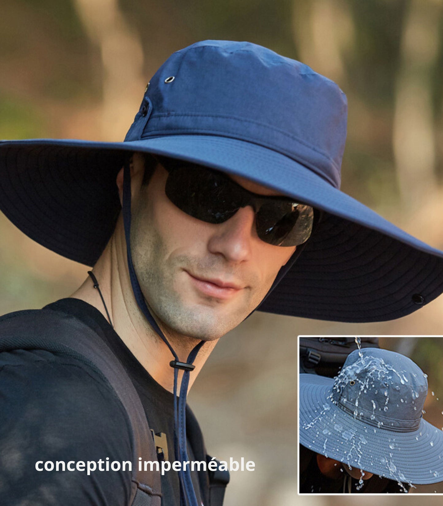 chapeau de randonnée | Homme imperméable