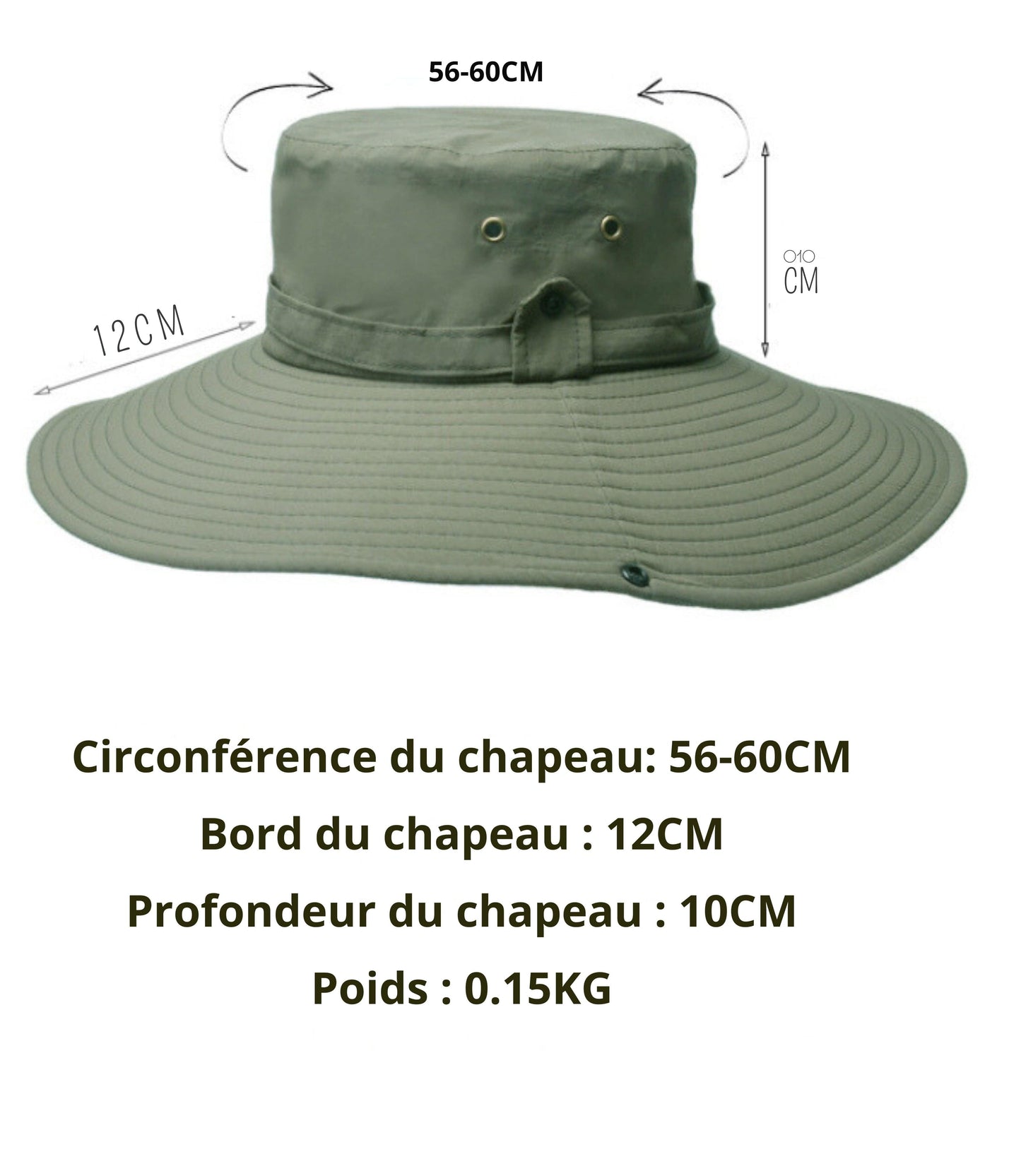 chapeau de randonnée | Homme imperméable