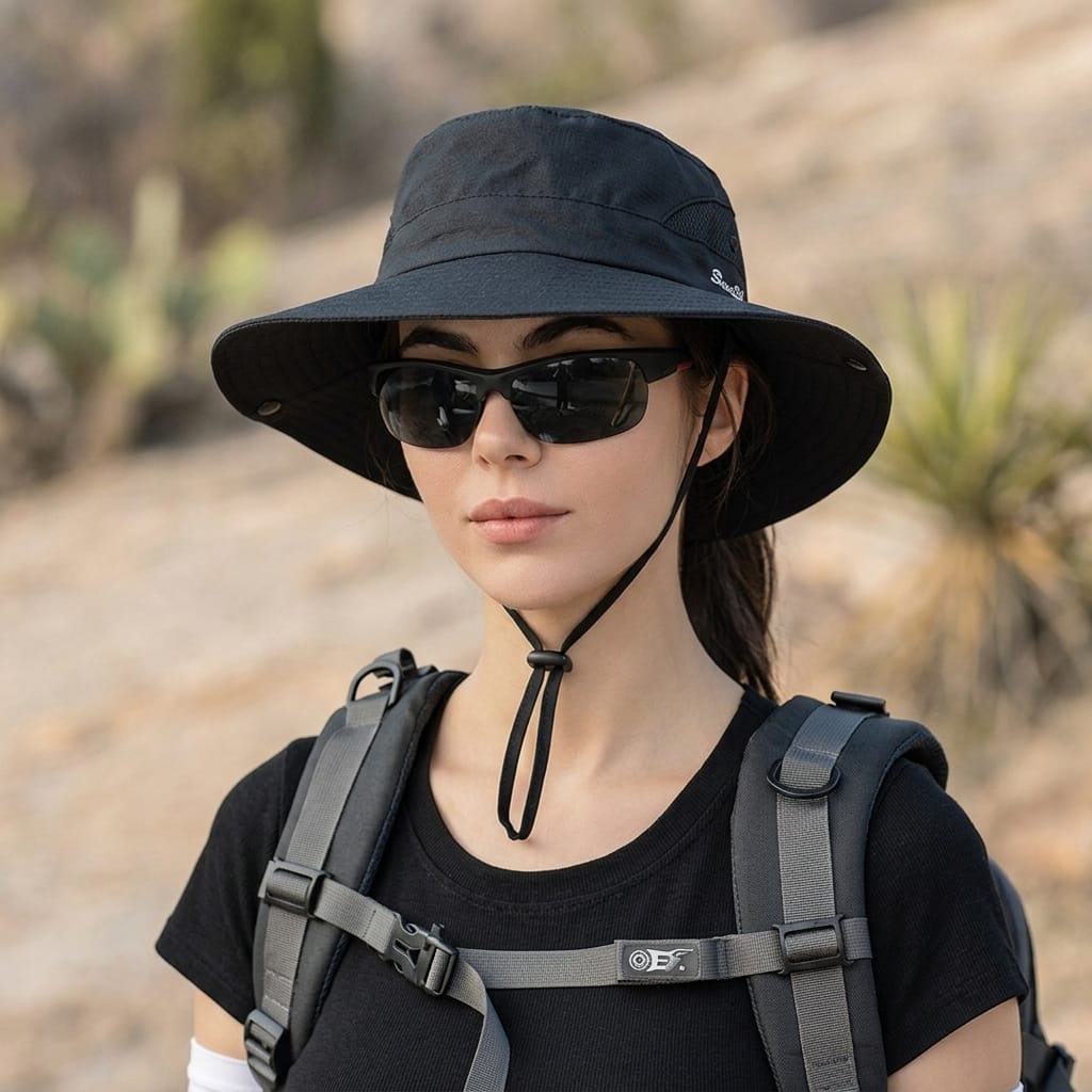 chapeau rando femme Noir / Taille unique
