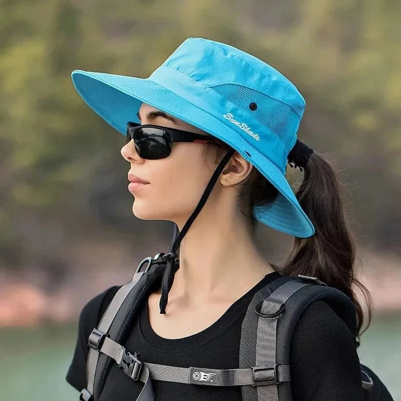 chapeau rando femme Taille unique / Bleu ciel