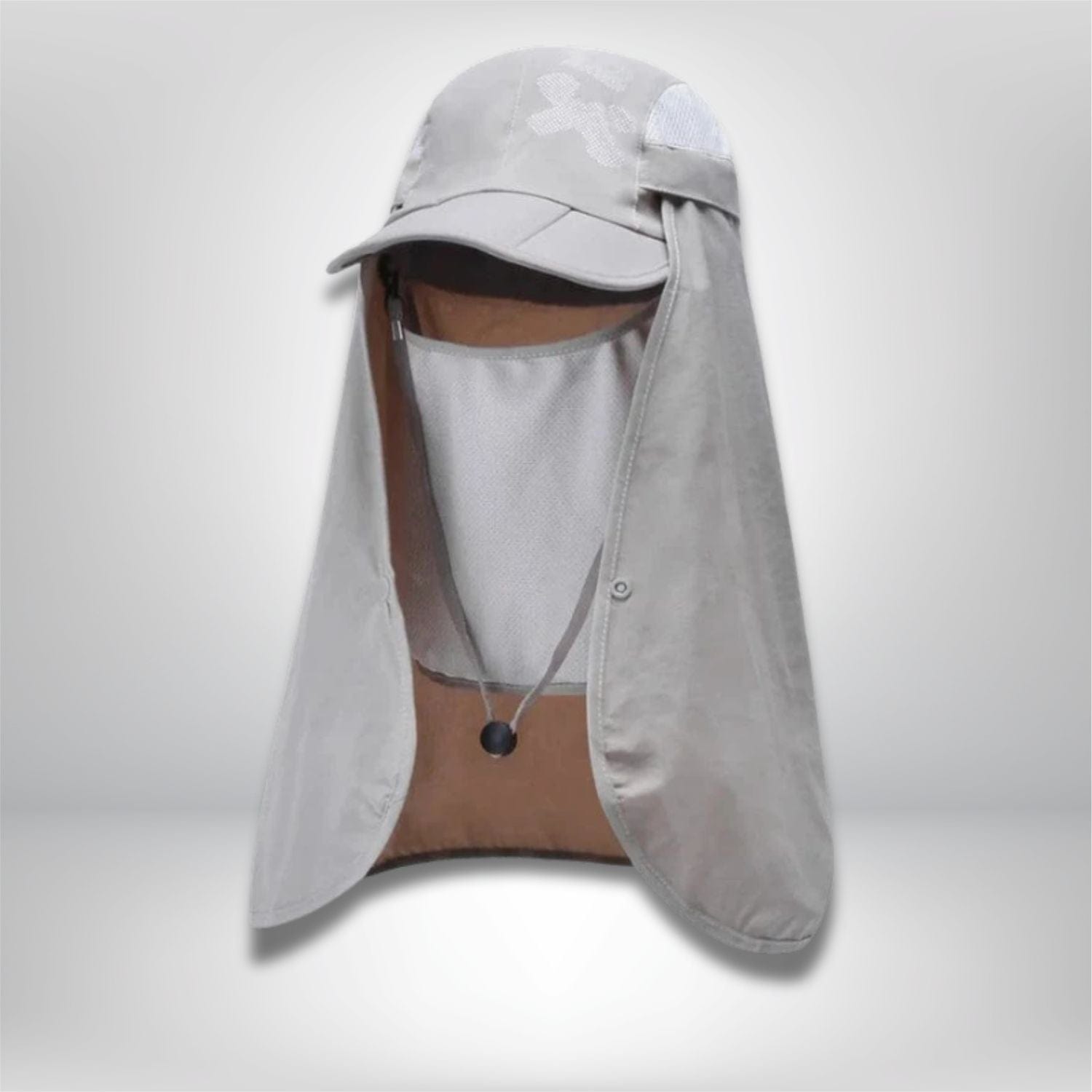 Chapeau randonnée anti uv homme Gris clair / Adjustable (54-60cm)