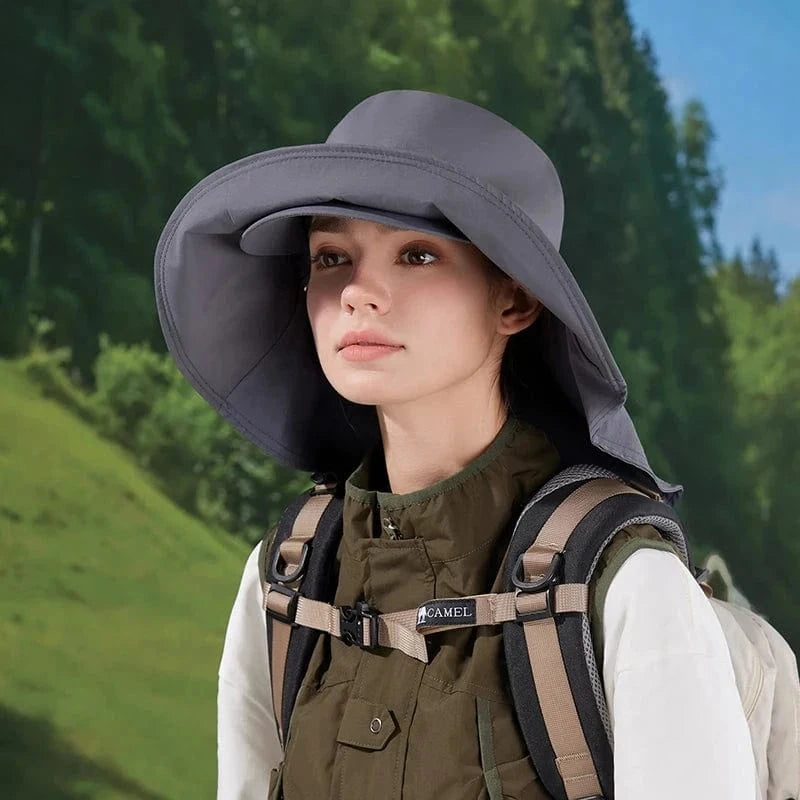 chapeau randonnée femme sport aventure Gris foncé / Taille unique