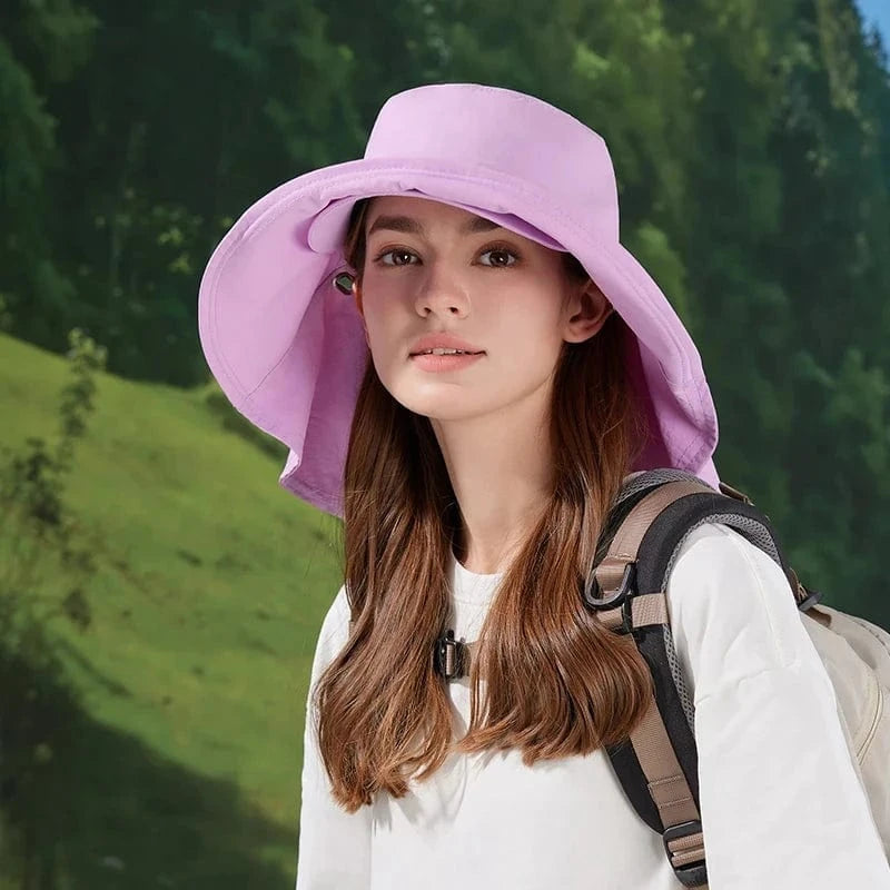 chapeau randonnée femme sport aventure Pourpre / Taille unique