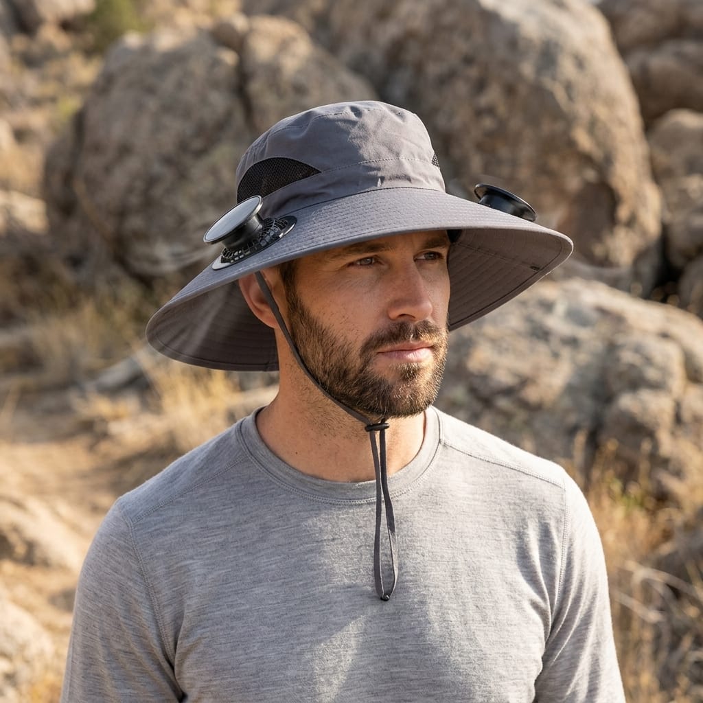 Chapeau trekking homme Bleu / 60cm