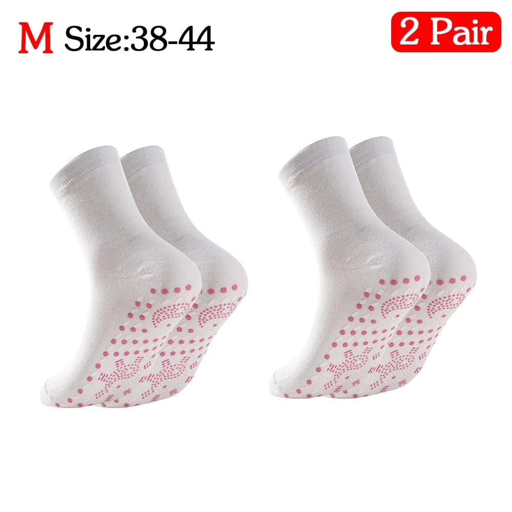 Chaussettes randonnée anti-ampoules 2Paires Blanc (38-44 )