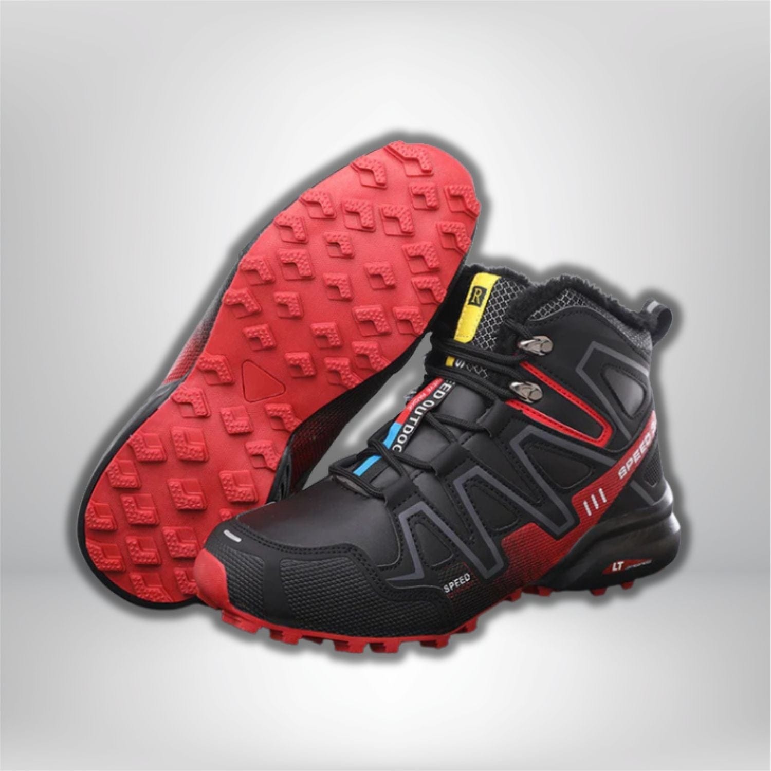 chaussure haute randonnée homme Noir-Rouge / 39