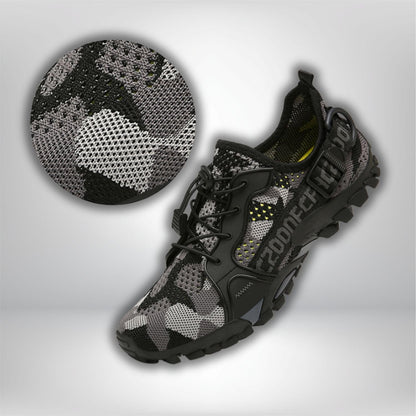 chaussures de marche femme pieds sensibles Gris camouflage / 36(23.0CM)