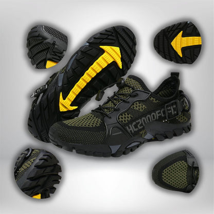 chaussures de marche femme pieds sensibles Vert militaire / 36(23.0CM)