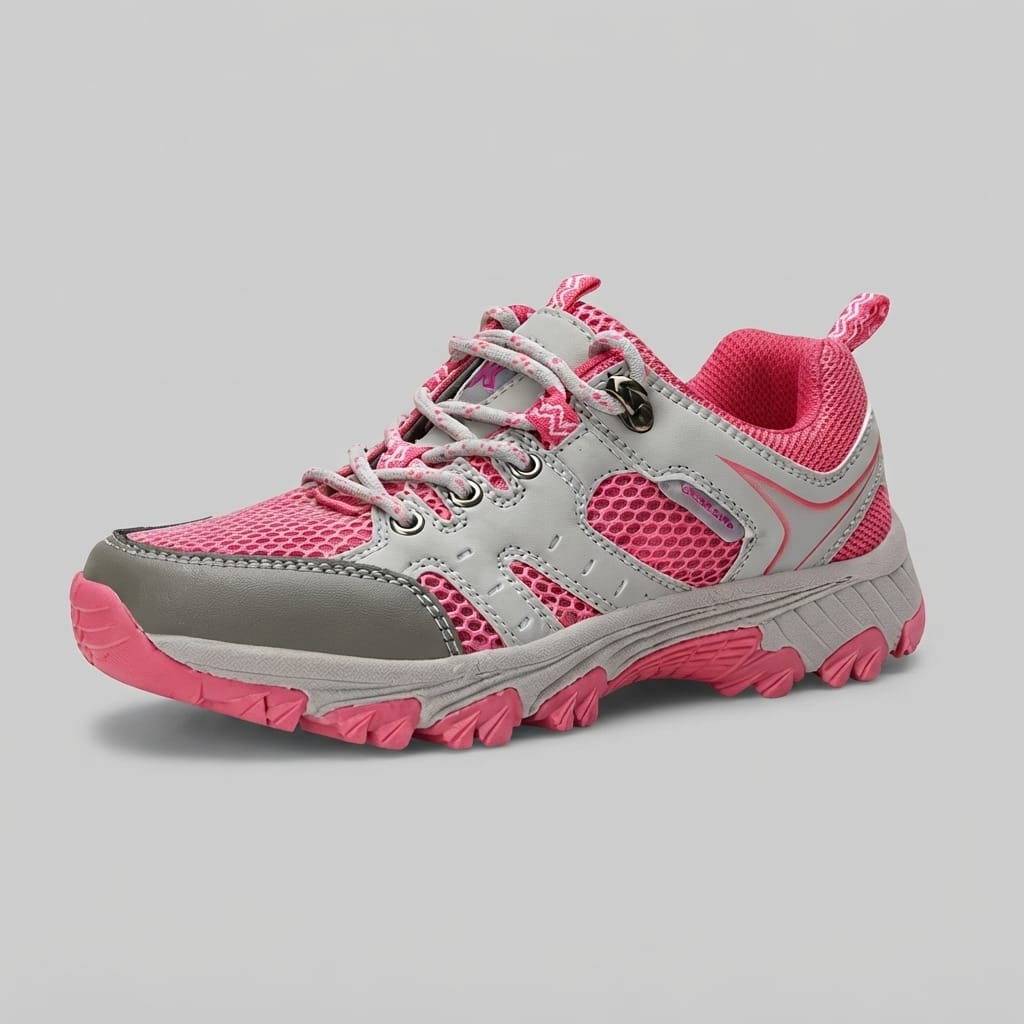 chaussures de randonnée femme pieds sensibles Rose Rouge / 36